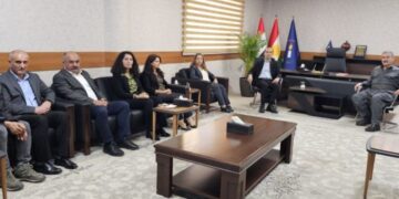 Şandeya DEM Partî û DBPê Nûnertiya PYDê ziyaret kir