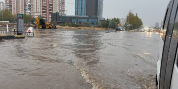 Li Amedê ji ber baranê her der bûye gol