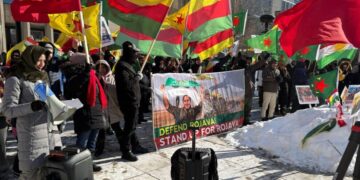 Li Kanadayê ji bo Rojava meşiyan: Rojava xeta sor e 