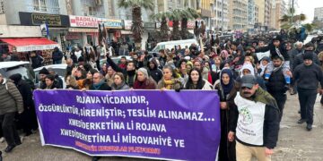 Li Qoserê bi hezaran kes ji bo Rojava meşiyan