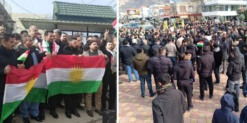 Xelqê Raperînê ber bi Rojavayê re bi rê dikeve