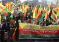 Xelkê Kobanê ji bo parastina destkeftiyên xwe meşiya