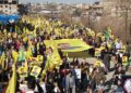 Li Rojavayê Kurdistanê protestoya 15ê Sibatê: Ji Rêber Apo re azadî, ji Rojava re statu TÊ NÛKIRIN