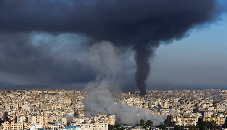 Plumes of smoke rise from the sites of Israeli airstrikes on the southern suburbs of Beirut on March 3, 2026. The Israeli military issued new evacuation orders for dozens of locations in Lebanon on March 3, including warning residents in two southern Beirut neighbourhoods to stay away from several buildings ahead of an imminent operation. (Photo by IBRAHIM AMRO / AFP)