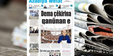 Azadiya Welat bi manşeta ‘Dema çêkirina qanûnan e’ derket