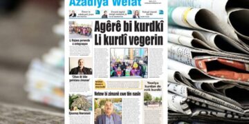 Azadîya Welat bi manşetê ‘Agêrê bi kurdkî / Li Kurdî vegerin’ vejîya