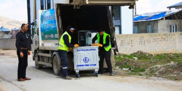 Şaredariya Rêya Armûşê 550 konteynerên bermahiyan li taxan belav kir