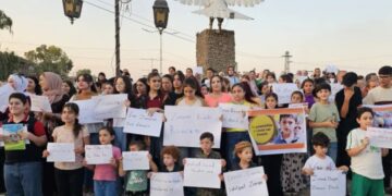 Li Qamişlo û Hesekê ji bo mafê zimanê Kurdî xwepêşandan hatin lidarxistin