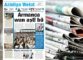 Azadiya Welat bi manşeta ‘Armanca wan aştî bû’ derket