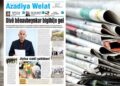 Azadîya Welat bi manşetê ‘Divê bênavbeynkar bigihîje gel’ vejîya