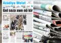 Azadîya Welat bi manşetê ‘Gel soza xwe nû kir’ vejîyaye