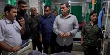 Mazlûm Ebdî serdana birîndarên şewata zindana Kobanê kir