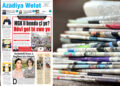 Azadiya Welat bi manşeta ‘MGK li benda çiye? Hêvî gel bi xwe ye’ derket