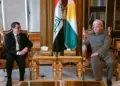 Mazlûm Ebdî û Mesûd Barzanî Pîrmam de kom bîyî